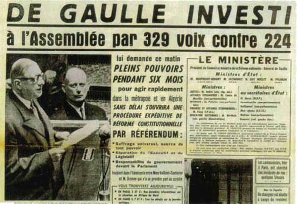 La Constitution française de 1958 définition et historique